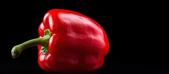Fototapete - Vibrant Red Pepper Close-Up: Fresh, Organic Ingredient for Healthy Cooking Recipes