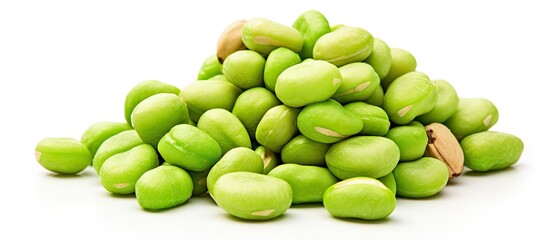 Aufkleber - Fresh Organic Green Peas in a Pile Ready to Cook - Healthy Vegetarian Ingredient