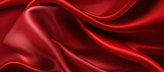 Aufkleber - Elegant Red Silk Fabric: Luxurious Texture Background for Fashion and Design Projects