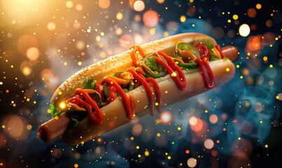 Delicious hot dog