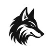 © Andrii Yablonskyi - wolf black icon on a white background in minimalism сreated with Generative Ai