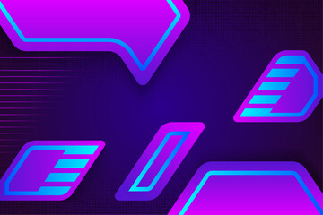 Poster - Vector illustration backgrount with dot circle halftone effect and line pattern. Vibrant abstract background. Retro 80's style colors and textures. with combination blue, pink and black colors.