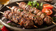 seekh kebab dish with minced meat skewers