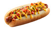 © Michael - Delicious hot dog with condiments on transparent background