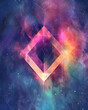 Abstract geometric background - Space galaxy design