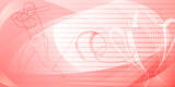 Fototapeta Łazienka - Baseball themed background in red tones with abstract dotted lines and curves, with silhouettes of a baseball field, cup, ball and batsman