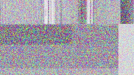 Poster - Old Retro TV - Static tv black and white noise caused by bad signal reception. Loop animation