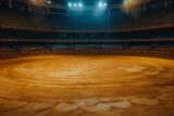 Empty round bullfight arena in Spain. Spanish bullring for traditional performance of bullfight