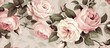 Vintage floral pattern for various design purposes with retro style pink roses