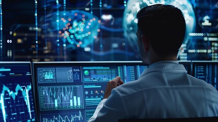 Poster - Generative AI : Data analytics and insights powered by big data and artificial intelligence technologies. oard with charts.