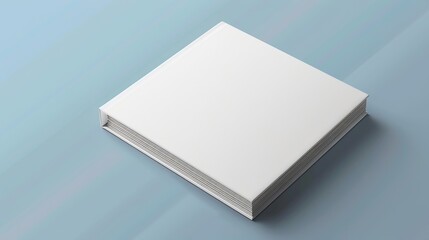 Poster - Generative AI : Blank square cover book template on colour background