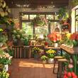 flower shop in the city     ,Ai generative