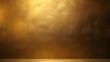 Empty space with gold light shade, grainy noise grunge texture color gradient rough abstract background shine bright light and glow. for montage product display