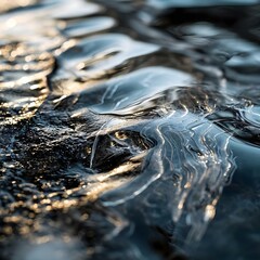 Wall Mural - a close up of a water surface with ripples