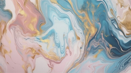 Wall Mural - Illustration of abstract fluid pastel colors in a swirling pattern