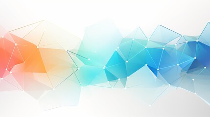 Sticker - Abstract bright simple tech vector background illustrates connection structure, featuring polygonal abstract wallpaper and technology shapes in vector format.