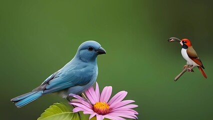 two birds on a branch