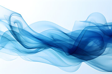 Poster - Blue bomb smoke on  white  isolated  background,  generated by AI. 3D illustration