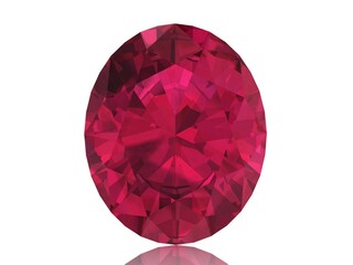 Poster - beautiful gem on white background (high resolution 3D image)