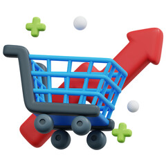 Poster - shopping cart 3d render icon illustration