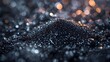 Black Granite and Glittering Snow in Futuristic Glamour