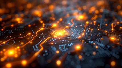 Aufkleber - Abstract Background of Technology and Digital Design