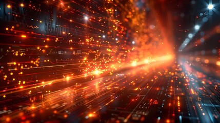 Aufkleber - Abstract Background of Technology System and Connectivity
