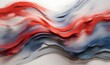 An abstract blur of red, blue, and grey colors with a grainy texture on a white background, generative AI