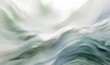 An abstract blur of white, blue, and green colors with a grainy texture on a white background, generative AI