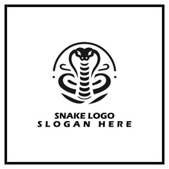 Poster - snake logo design, with a simple and elegant style, suitable for logos that have a snake theme such as a zoo