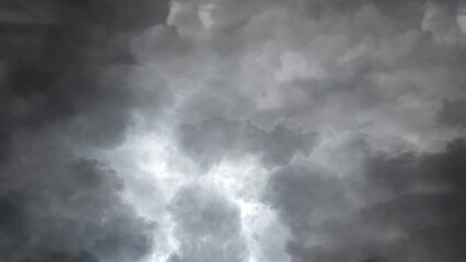 Wall Mural - dark sky during cumulonimbus clouds and thunderstorms