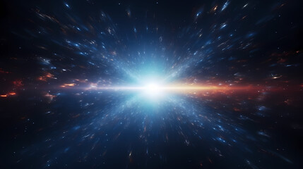 Technology particle abstract background, abstract particles in science fiction space