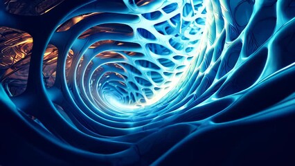 Aufkleber - Abstract artificial intelligence or digital advanced technology concept animation
