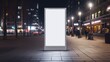 billboard or blank poster, blank white mast banner mockup, front view, outdoor, billboard clear poster for advertising display outside sign template, for Display or montage of produc