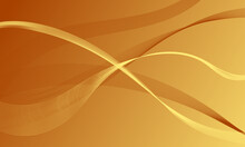 Yellow Brown Soft Lines Wave Curves With Smooth Gradient Abstract Background