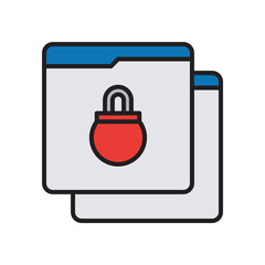 Sticker - Internet security Illustration