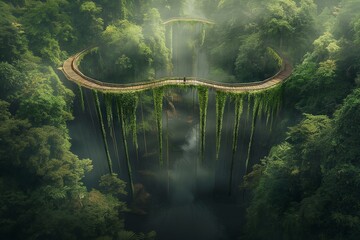  Bridge in the Middle of a Beautiful Forest