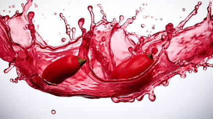 Wall Mural - red wine splash isolated