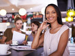 © Hover/peopleimages.com - Startup, woman and portrait with smile in restaurant for small business, cafe or coffee shop and documents or paperwork for planning. Entrepreneur, counter and meeting with partners for inventory.