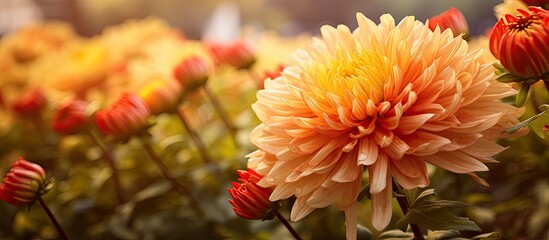 Fototapete - Vibrant and Colorful Bouquet Featuring Diverse Selection of Fresh Blooms