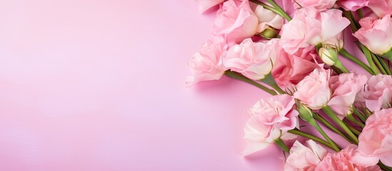 Aufkleber - Ethereal Pink Blossoms Adorn Soft Pink Background in a Dreamy Display of Floral Beauty