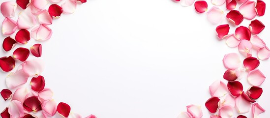 Aufkleber - Vibrant Floral Arrangement of Pink and Red Flowers on a White Background