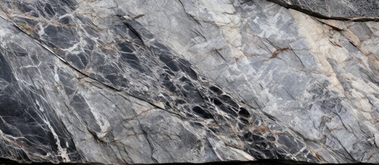 Aufkleber - Close-up view of a black and white marble textured surface, showcasing intricate patterns and veining. The monochromatic color scheme adds a modern and elegant touch to the design.