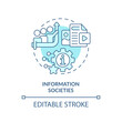 © bsd studio - Information societies soft blue concept icon. Technological progress. Internet and social media. Round shape line illustration. Abstract idea. Graphic design. Easy to use in article