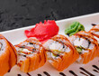 Sushi roll philadelphia with salmon