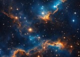 Fototapeta Uliczki - Deep night sky universe with stars, nebula and galaxy