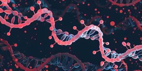 Wall Mural - decoding the genetic blueprint: genome analysis of a virus