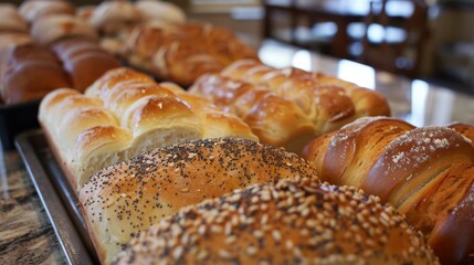 Wall Mural - Freshly baked bread, warm and inviting