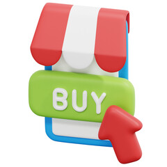 Sticker - purchase 3d render icon illustration