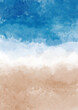 Hand painted watercolour abstract beach themed background
